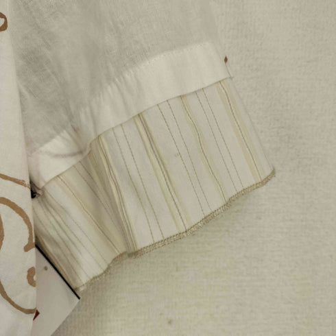 ELISA CAVALETTI イタリア製 装飾ボタン 総柄 S/S シャツブラウス レディース import:L