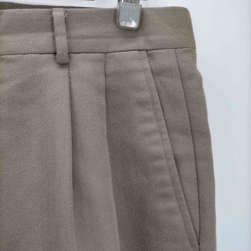 クレイボーン Claiborne 2タック ポリ レーヨン ヘリンボーン スラックス パンツ 裾ダブル メンズ 33/30