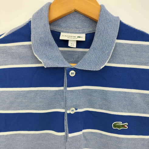 ラコステ LACOSTE ロゴ刺繍 ボーダー 半袖 ポロシャツ メンズ import:XS