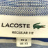 ラコステ LACOSTE ロゴ刺繍 ボーダー 半袖 ポロシャツ メンズ import:XS