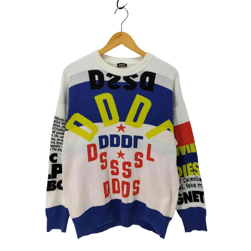 ディーゼル DIESEL イタリア製 マルチカラー グラフィック ニット セーター メンズ import:S