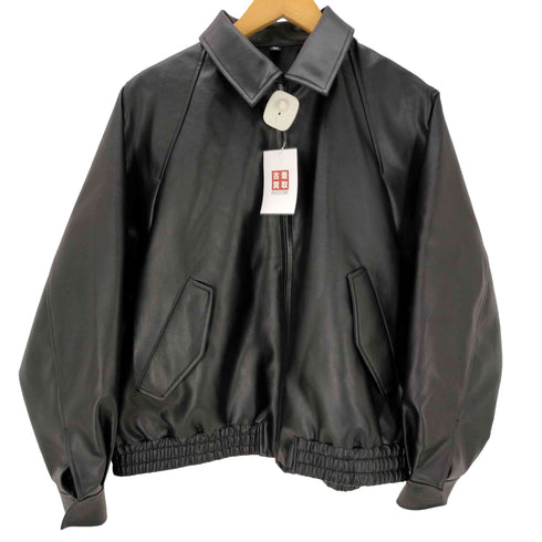 ジーユー GU 26SS フェイクレザー ハリントン ジャケット レディース JPN:XL