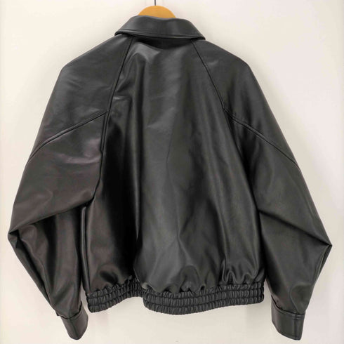 ジーユー GU 26SS フェイクレザー ハリントン ジャケット レディース JPN:XL