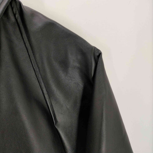 ジーユー GU 26SS フェイクレザー ハリントン ジャケット レディース JPN:XL