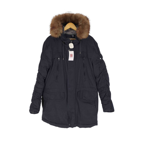 ザラマン ZARA MAN フードファー エルボーパッチ 中綿モッズコート メンズ import:XL