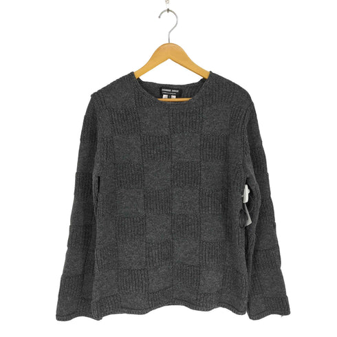 コムデギャルソンオムドゥ COMME des GARCONS HOMME DEUX AD2025 25AW ウール天竺×片畔編み Wool Jersey × Half-Fisher Knit メンズ S