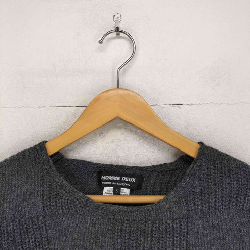 コムデギャルソンオムドゥ COMME des GARCONS HOMME DEUX AD2025 25AW ウール天竺×片畔編み Wool Jersey × Half-Fisher Knit メンズ S