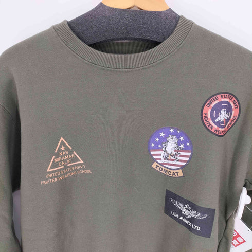 アヴィレックス AVIREX TOP GUN CREW NECK SWEAT メンズ JPN:M