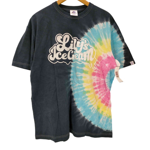 Lily's ICECREAM DOUBLE ロゴプリント タイダイ染め Tシャツ レディース