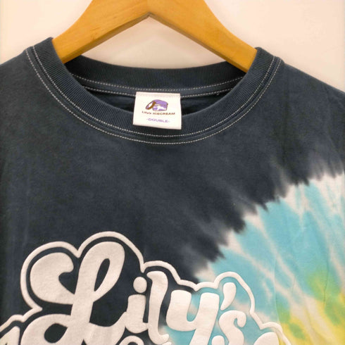 Lily's ICECREAM DOUBLE ロゴプリント タイダイ染め Tシャツ レディース