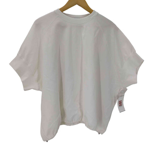 25SS quaranciel 洗濯機可能 ライト ポンチ ハーフスリーブ ドロスト ルーズ TEE レディース FREE