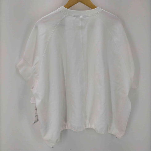 25SS quaranciel 洗濯機可能 ライト ポンチ ハーフスリーブ ドロスト ルーズ TEE レディース FREE