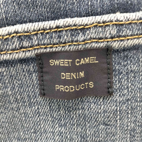 Sweet Camel ウエストリブ ワイド フレアー デニム パンツ レディース JPN:M
