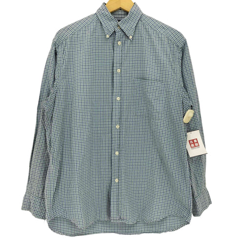 バナナリパブリック BANANA REPUBLIC 90s 2-ply fabric ギンガムチェック ボタンダウンシャツ メンズ import:S