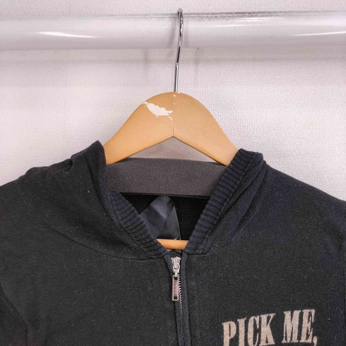 ヒステリックグラマー HYSTERIC GLAMOUR カートコバーンキーワード バックプリント ニット フーディ メンズ FREE