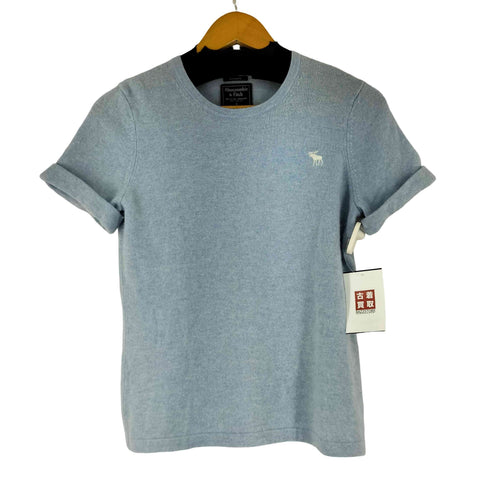 アバクロンビーアンドフィッチ Abercrombie & Fitch CASHMERE 100% 刺繍ロゴ カシミヤ ニット レディース import:S