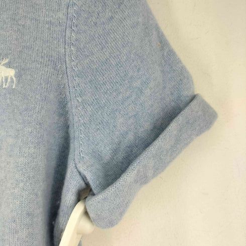 アバクロンビーアンドフィッチ Abercrombie & Fitch CASHMERE 100% 刺繍ロゴ カシミヤ ニット レディース import:S