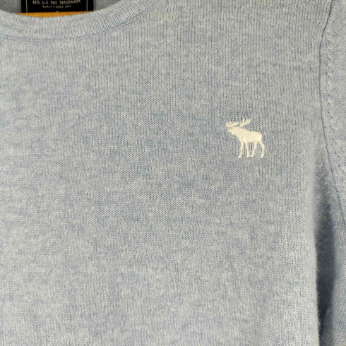 アバクロンビーアンドフィッチ Abercrombie & Fitch CASHMERE 100% 刺繍ロゴ カシミヤ ニット レディース import:S