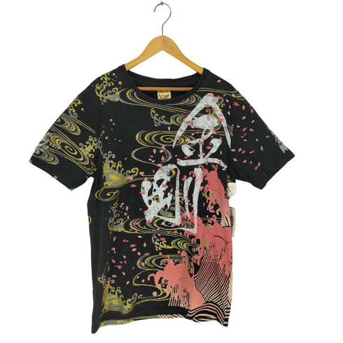 和柄 桜 アニメプリントTシャツ メンズ JPN:XL