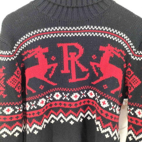 ポロラルフローレン POLO RALPH LAUREN コットン カシミヤ ノルディック タートルネックセーター メンズ S