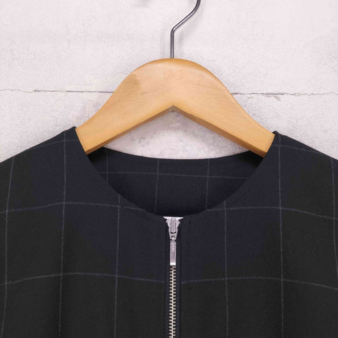 niimi ノーカラージップアップシャツワンピース domestic レディース