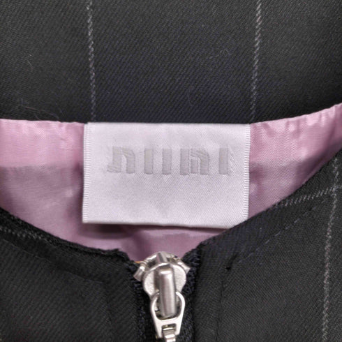 niimi ノーカラージップアップシャツワンピース domestic レディース