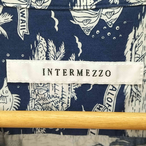 インターメッツォ INTERMEZZO 開襟 総柄 アロハシャツ メンズ 2L