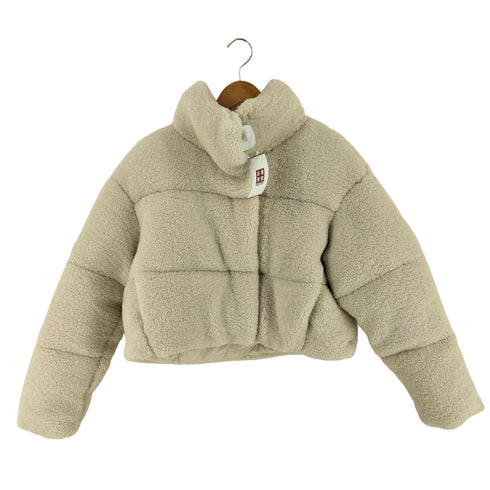 ザラ ZARA フェイクボア パフアノラック FAUX SHEARLING QUILTED ANORAK レディース XL