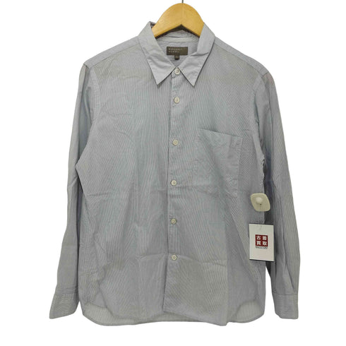 マーガレットハウエル MARGARET HOWELL STRIPE COTTON TWILL コットンツイル L/S シャツ メンズ JPN:S