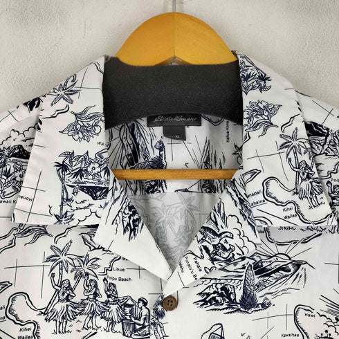 エディーバウアー Eddie Bauer 開襟 総柄 アロハシャツ メンズ JPN:XL