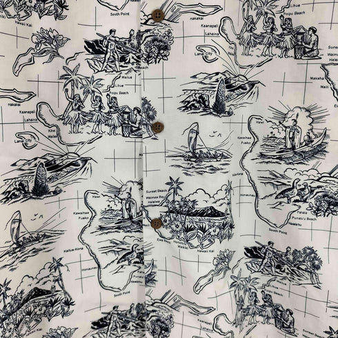 エディーバウアー Eddie Bauer 開襟 総柄 アロハシャツ メンズ JPN:XL