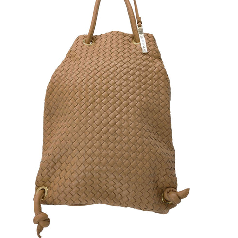 GIORGIA MILANI イタリア製 GENUINE LEATHER イントレチャート レザー バックパック リュック レディース