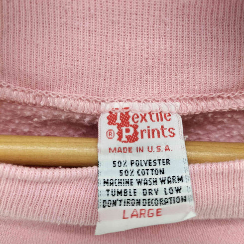 Textile Prints 80-90S MADE IN USA アニマルプリントクルーネックスウェット メンズ import:L