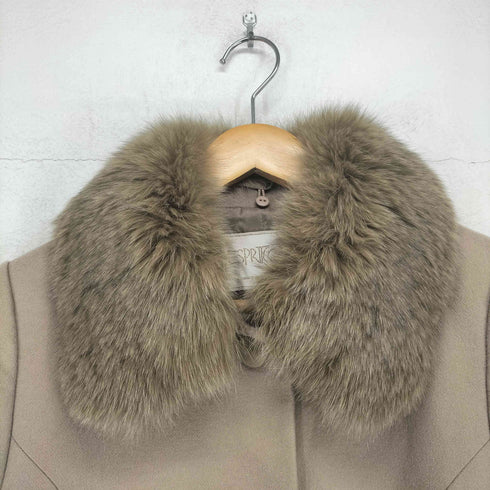 ESPRITCORE CASHMERE 100% 襟ファー カシミヤコート レディース
