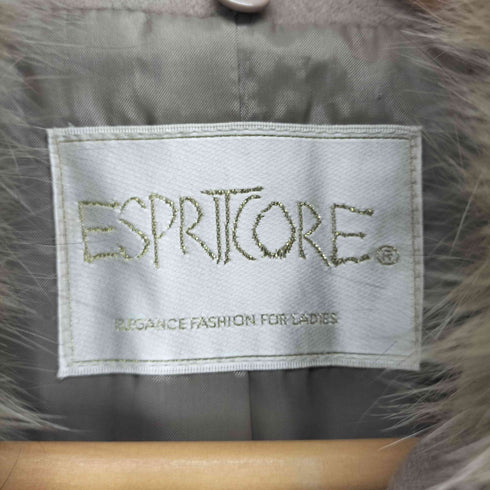 ESPRITCORE CASHMERE 100% 襟ファー カシミヤコート レディース