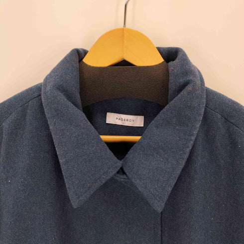 ページボーイ PAGEBOY スタンドネックウールチェスターコート レディース JPN:M