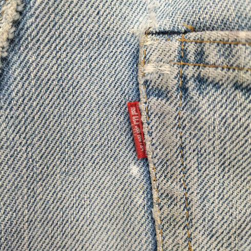 リーバイス Levis 70s 501ボタン裏6 66後期 スモールe 赤耳 ボタンフライデニムパンツ メンズ