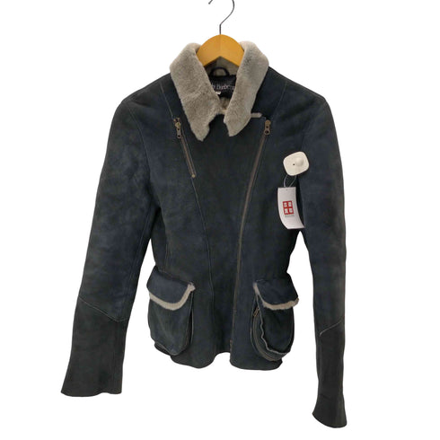 Moda Barberini SHEARLING シアリング 裏ボア ムートン ライダース ジャケット レディース 44