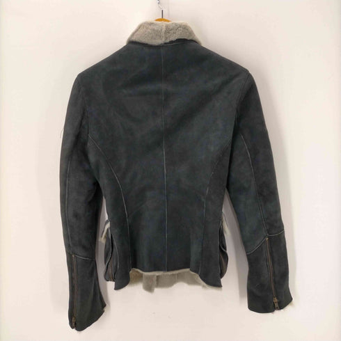 Moda Barberini SHEARLING シアリング 裏ボア ムートン ライダース ジャケット レディース 44