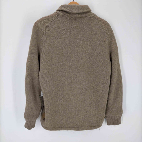 タウンクラフト TOWNCRAFT 50-60S DU PONT QUILON 棒TALONジップ スウェード ニット コンビ ショールカラー ジップアップ ジャケット メンズ import:M
