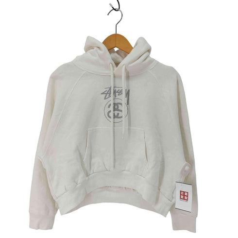 ステューシー Stussy リフレクターロゴ ショート丈 プルオーバーパーカー レディース JPN:S