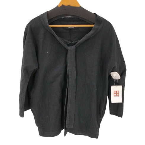 ジュンヤワタナベコムデギャルソン JUNYA WATANABE COMME des GARCONS AD2006 製品洗い加工 ボウタイ 2枚布 平面パターン コットン カットソー レディース JPN:S