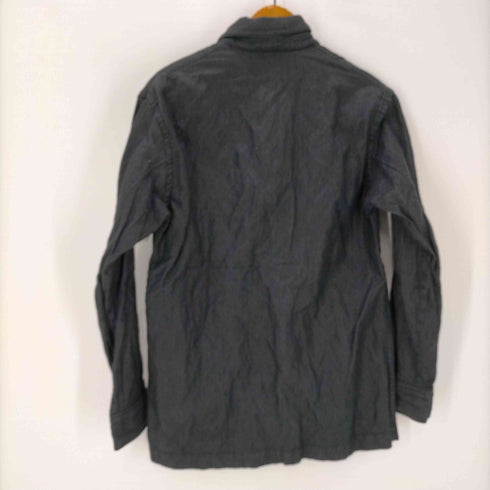キャサリンハムネットロンドン KATHARINE HAMNETT LONDON 金属繊維 レーヨン 比翼ボタン ミリタリー シャツ ジャケット メンズ import:M