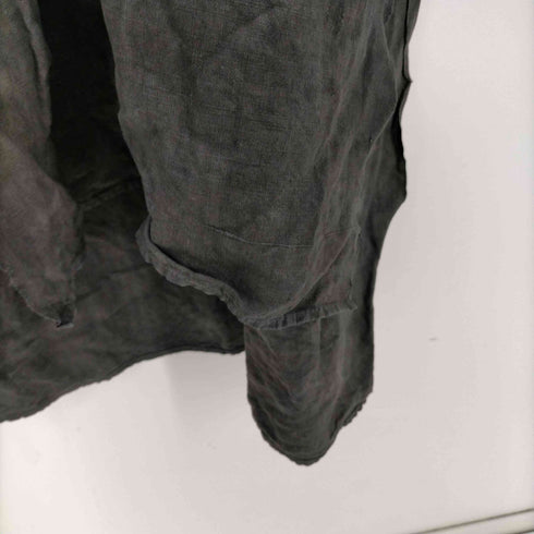 1900-20S French Antique フレンチアンティーク インディゴ ブラック リネン スモック 羊飼い メンズ