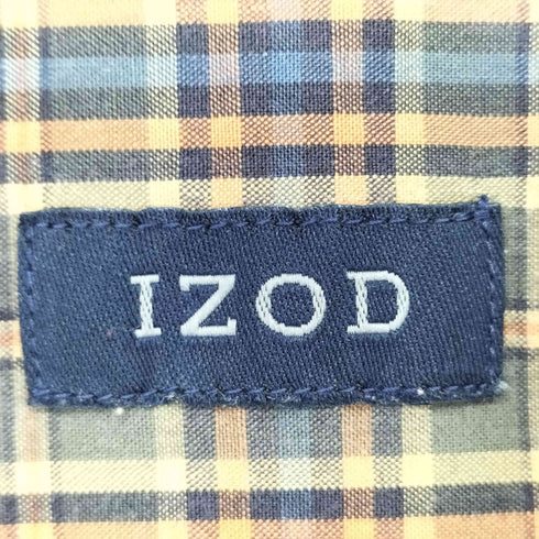 アイゾッド IZOD チェック柄 長袖 ボタンダウン コットンシャツ メンズ import:L
