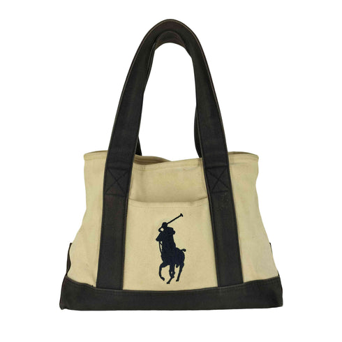 ポロラルフローレン POLO RALPH LAUREN ビッグポニー刺繍 キャンバス トートバッグ レディース