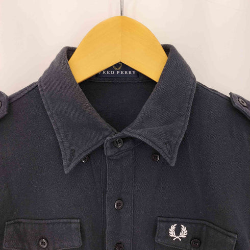 フレッドペリー FRED PERRY エポレット 刺繍ロゴ 鹿の子生地 ポロシャツ レディース import:M