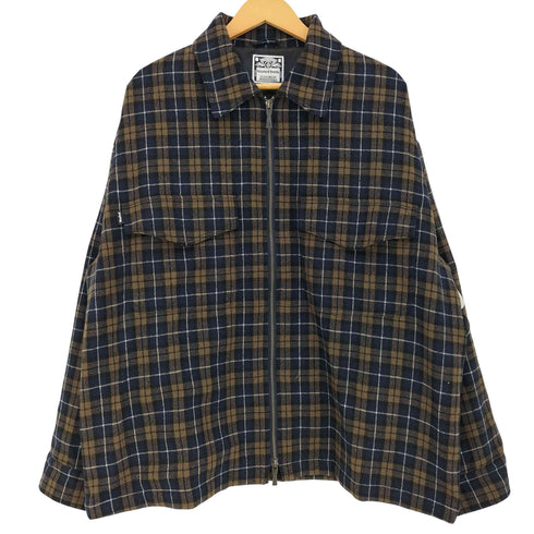 ウェイステッドユース WASTED YOUTH 24aw ZIP UP SHIRT Navy メンズ JPN:XL