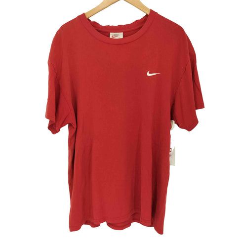 ナイキ NIKE 00s 白タグ ワンポイント ロゴ刺繍 クルーネック 半袖 Tシャツ メンズ import:XL