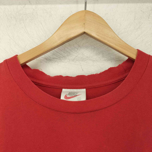ナイキ NIKE 00s 白タグ ワンポイント ロゴ刺繍 クルーネック 半袖 Tシャツ メンズ import:XL
